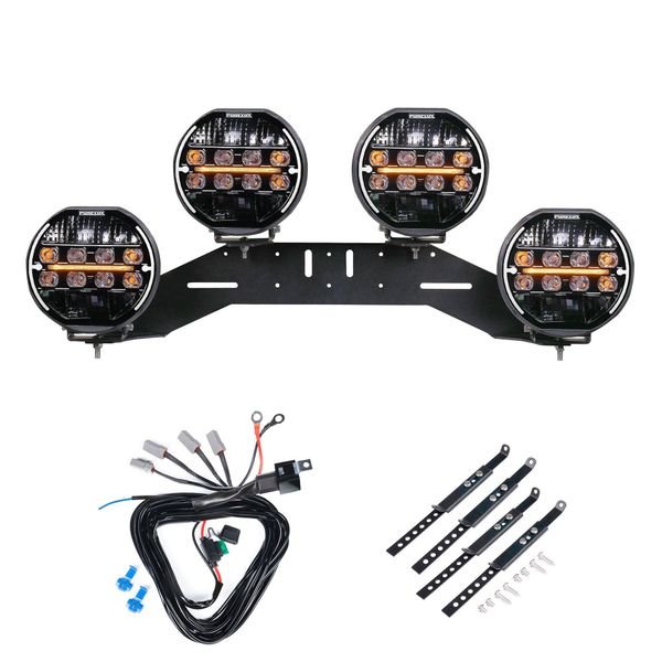 Extraljus Purelux Heat 7200 - Rund / 18 cm / 135W, 4 st - Komplett paket (WRC)