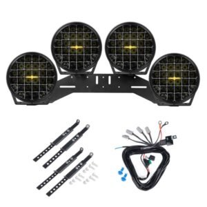 Extraljus Purelux 9110 DRL - Rund / 23 cm / 175W, 4 st - Komplett paket (WRC)