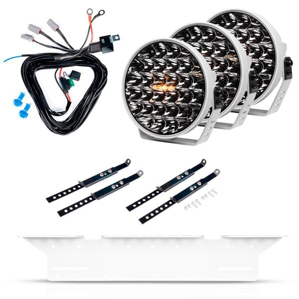 Extraljus Purelux 9110 DRL White - Rund / 23 cm / 175W, 3 st - Komplett paket