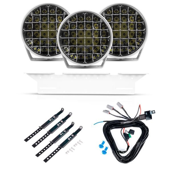 Extraljus Purelux 9110 White - Rund / 23 cm / 175W, 3 st - Komplett paket