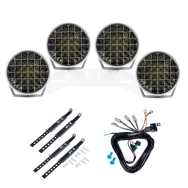 Extraljus Purelux 9110 White - Rund / 23 cm / 175W, 4 st - Komplett paket (WRC)