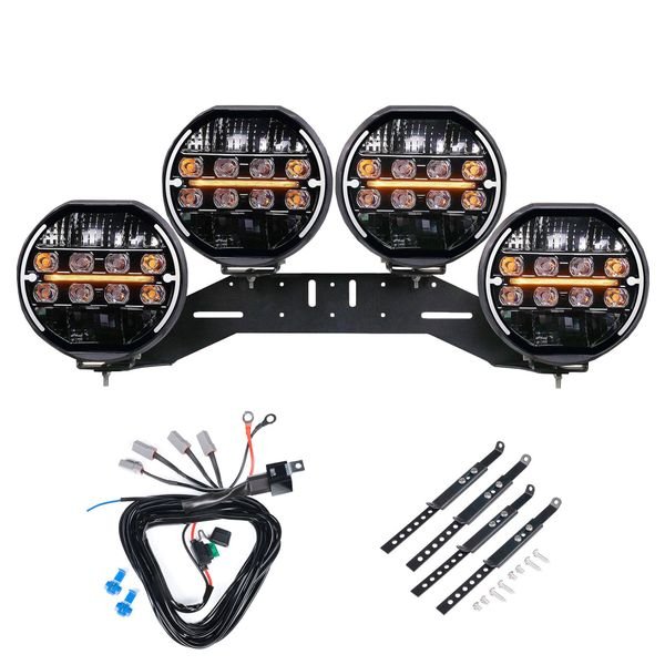 Extraljus Purelux Heat 9200 - Rund / 22 cm / 200W, 4 st - Komplett paket (WRC)