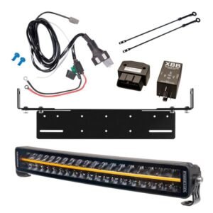 Extraljus Purelux Black Boost C560 - Kurvad / 56 cm / 200W, 1 st - Komplett paket med justerbar extraljushållare + XBB Dongle&PowerUnit