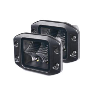 Arbetsbelysning Purelux Black Flush-Mount Square - 12 cm / 40W / Flood, 2 st