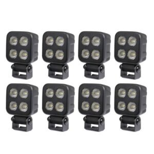 Arbetsbelysning Purelux Black Raven 20 - 7 cm / 20W / Bred, 8 st