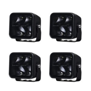 Arbetsbelysning Purelux Black Square 40 Spot - 8 cm / 40W / Spot, 4 st