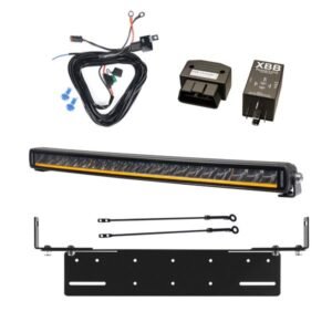 Extraljus Purelux Black X-Slim C520 - Kurvad / 52 cm / 105W, 1 st - Komplett paket med justerbar extraljushållare + XBB Dongle&PowerUnit