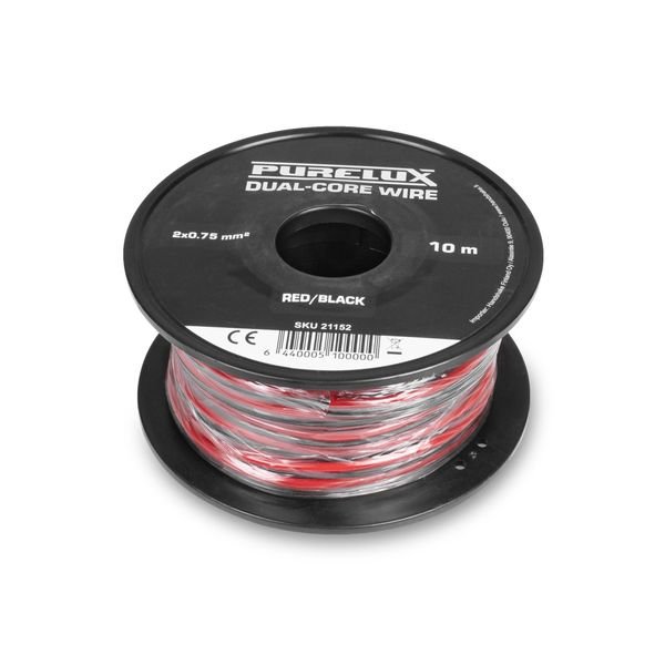Tvåledarkabel Purelux Dual-Core Wire, 0.75 mm² / 10 m