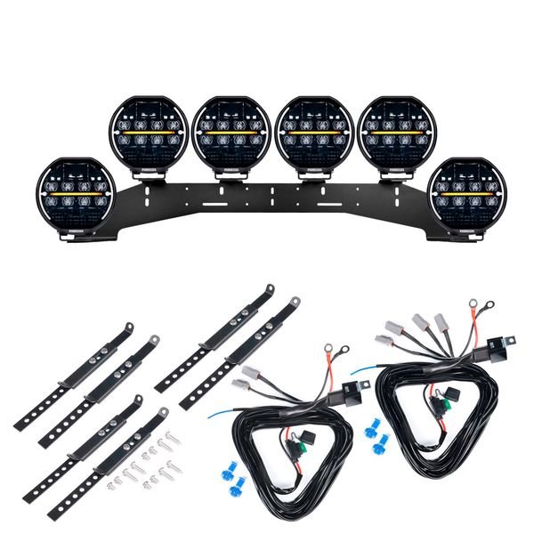 Extraljus Purelux Heat 9200 - Rund / 22 cm / 200W, 6 st - Komplett paket (WRC)