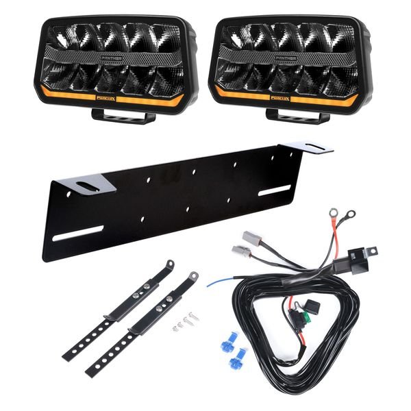 Extraljus Purelux Panther 11 - Rektangulär / 24 cm / 170W, 2 st - Komplett paket