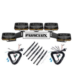 Extraljus Purelux Panther 11 - Rektangulär / 24 cm / 170W, 5 st - Komplett paket (WRC)