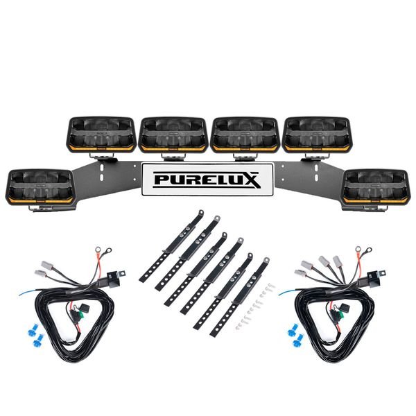 Extraljus Purelux Panther 11 - Rektangulär / 24 cm / 170W, 6 st - Komplett paket (WRC)