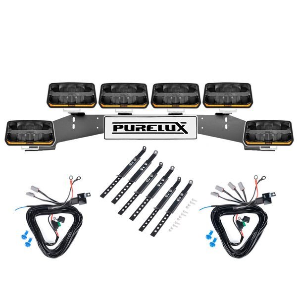 Extraljus Purelux Panther 11 White - Rektangulär / 24 cm / 170W, 6 st - Komplett paket (WRC)