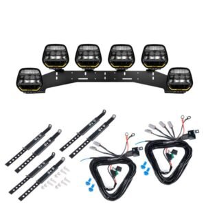 Extraljus Purelux Panther 7 - Rund / 18 cm / 128W, 6 st - Komplett paket (WRC)