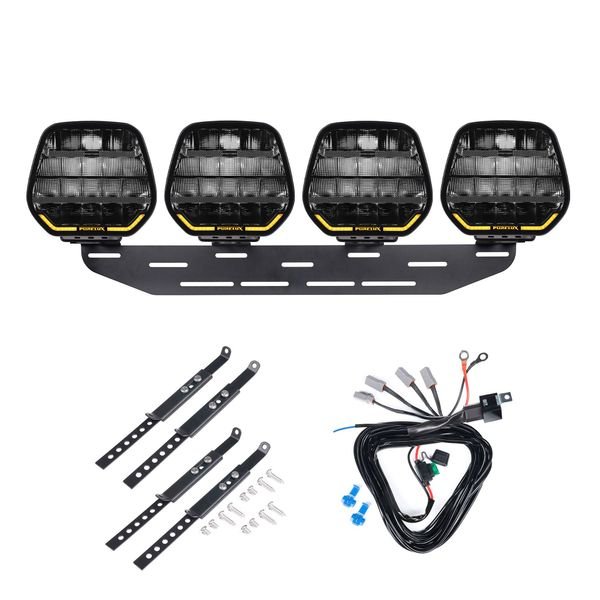 Extraljus Purelux Panther 9 - Rund / 23 cm / 210W, 4 st - Komplett paket