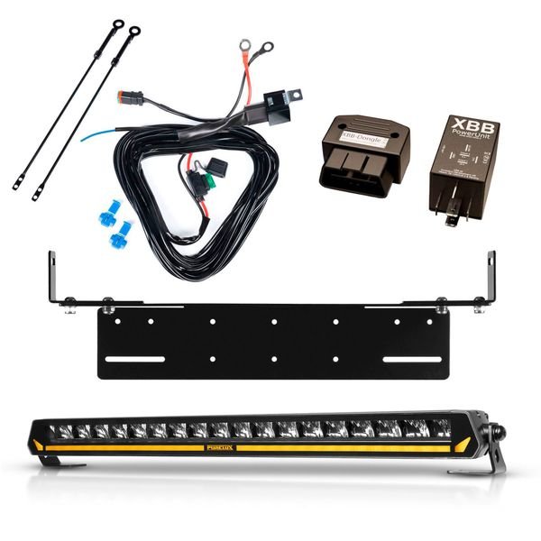 Extraljus Purelux Panther Aero S540 - Rak / 54 cm / 108W, 1 st - Komplett paket med infälld montering + XBB OBD Dongle&PowerUnit