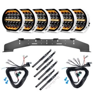 Extraljus Purelux Ranger 9 White - Rund / 23 cm / 160W, 6 st - Komplett paket (WRC)