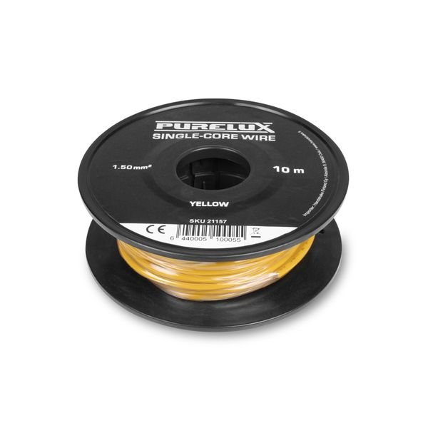 Enledarkabel Purelux Single-Core Wire - 16AWG / 10 m, Gul
