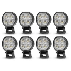 Arbetsbelysning Purelux Standard Round 20 - 8 cm / 20W / Bred, 8 st