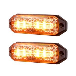 Varningsljus / Blixtljus Purelux Strobe Slim HD - 12/24V / 15W / 98 mm, 2 st