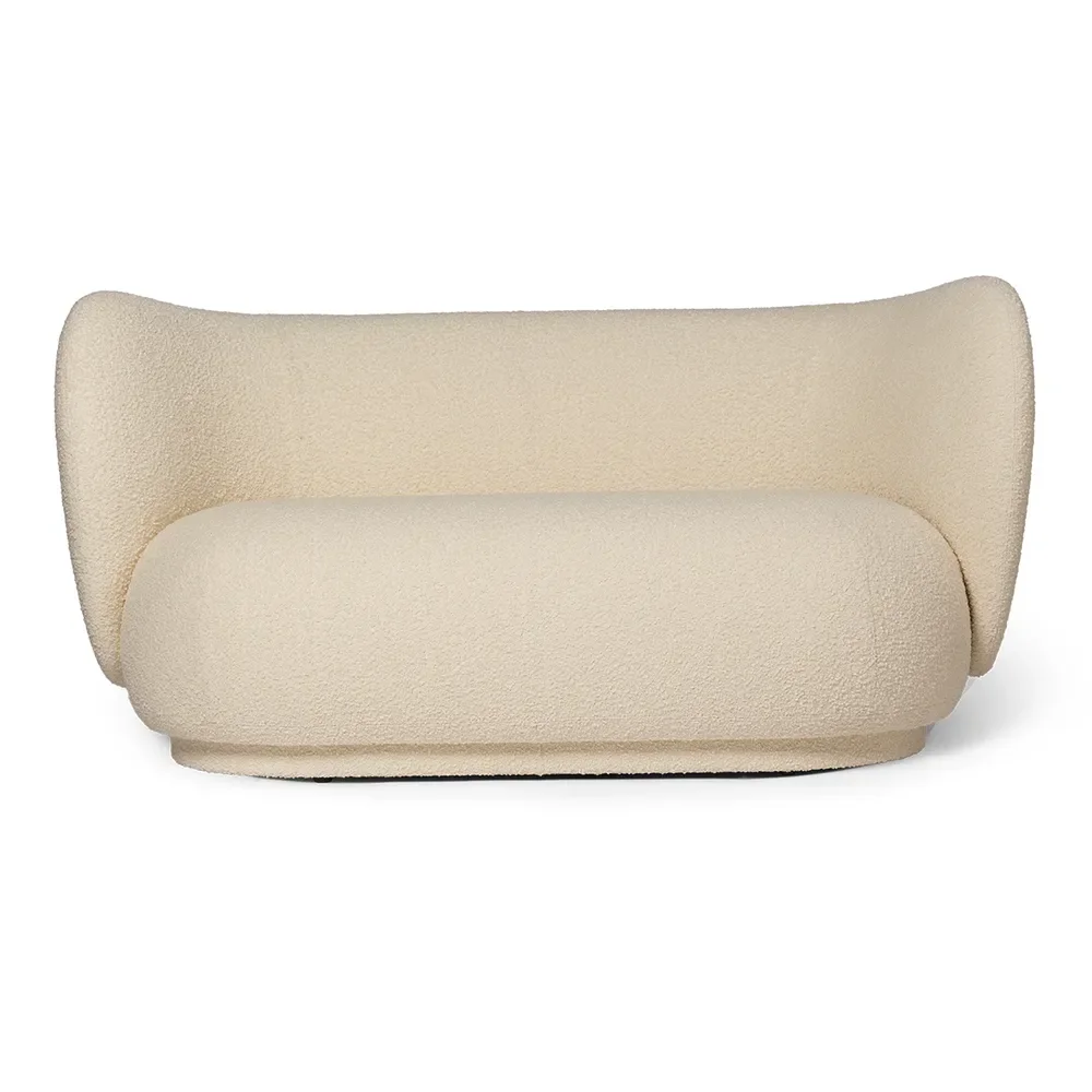 Ferm Living, Rico 2-sits soffa Boucle - Off-White