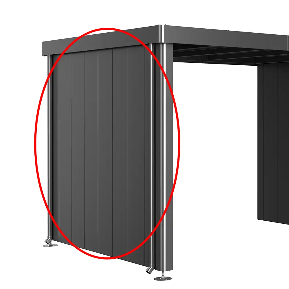 Biohort, Sidoväggar till sidotak trädgårdsskjul Neo 4A/4B/4C metallic mörkgrå