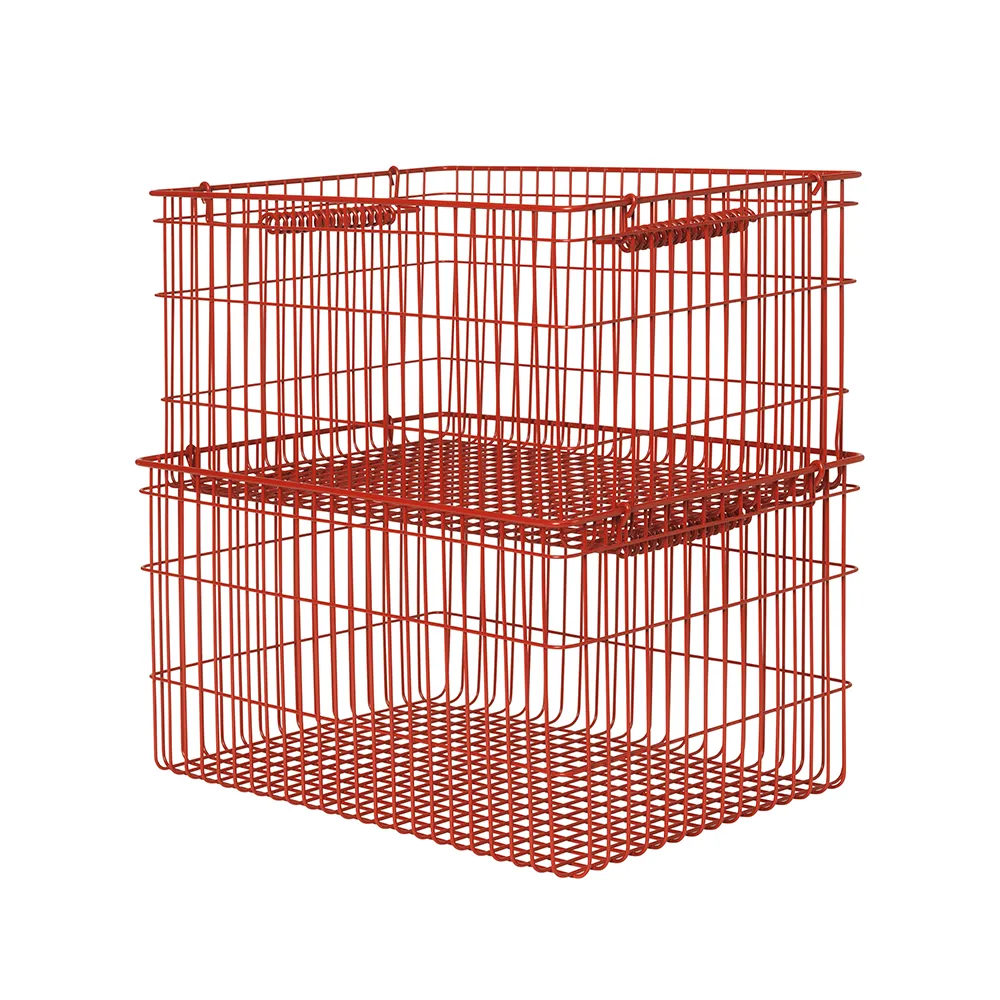 Ferm Living, Cala Nätkorg 2-pack - Poppy Red