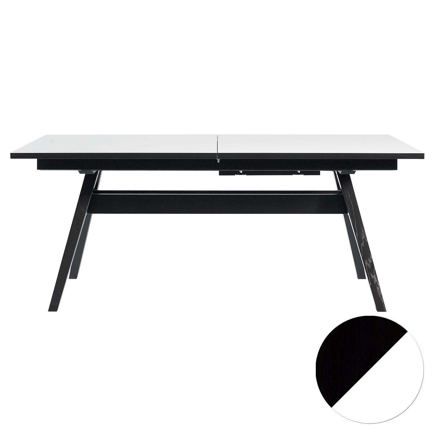 Skovby, Sm11 Bord Svart Ek Lack/Vit Laminat 183-275X100X74Cm