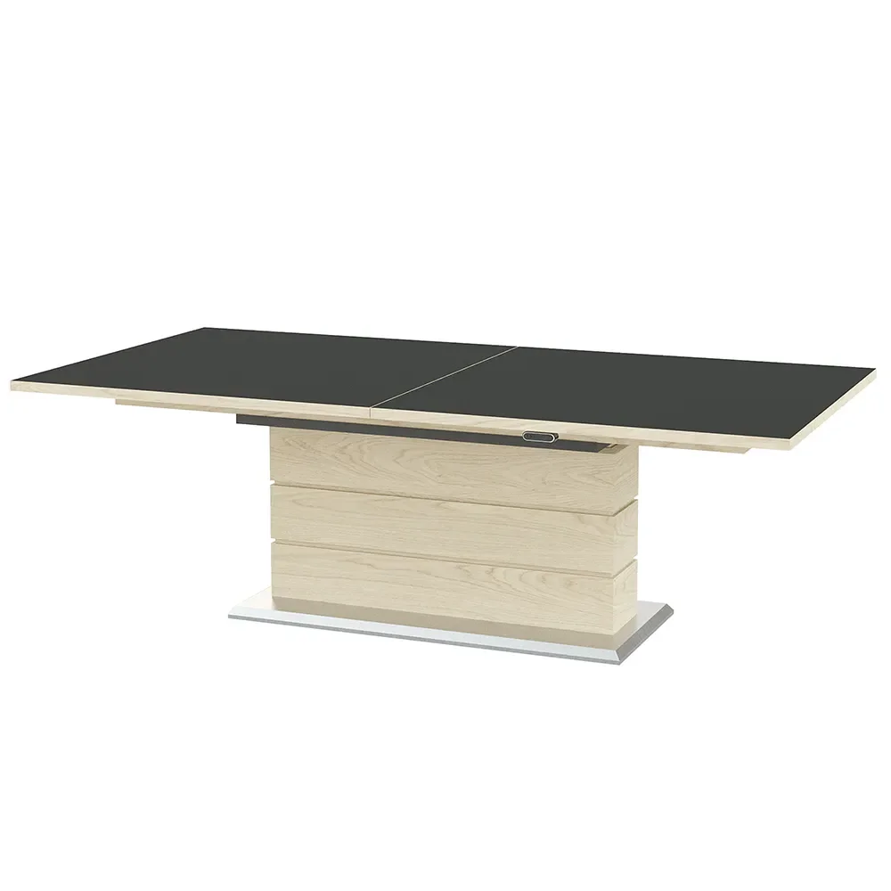 Skovby, Sm30 Matbord 100X200-280 Cm Vitoljad Ek / Svart Laminat