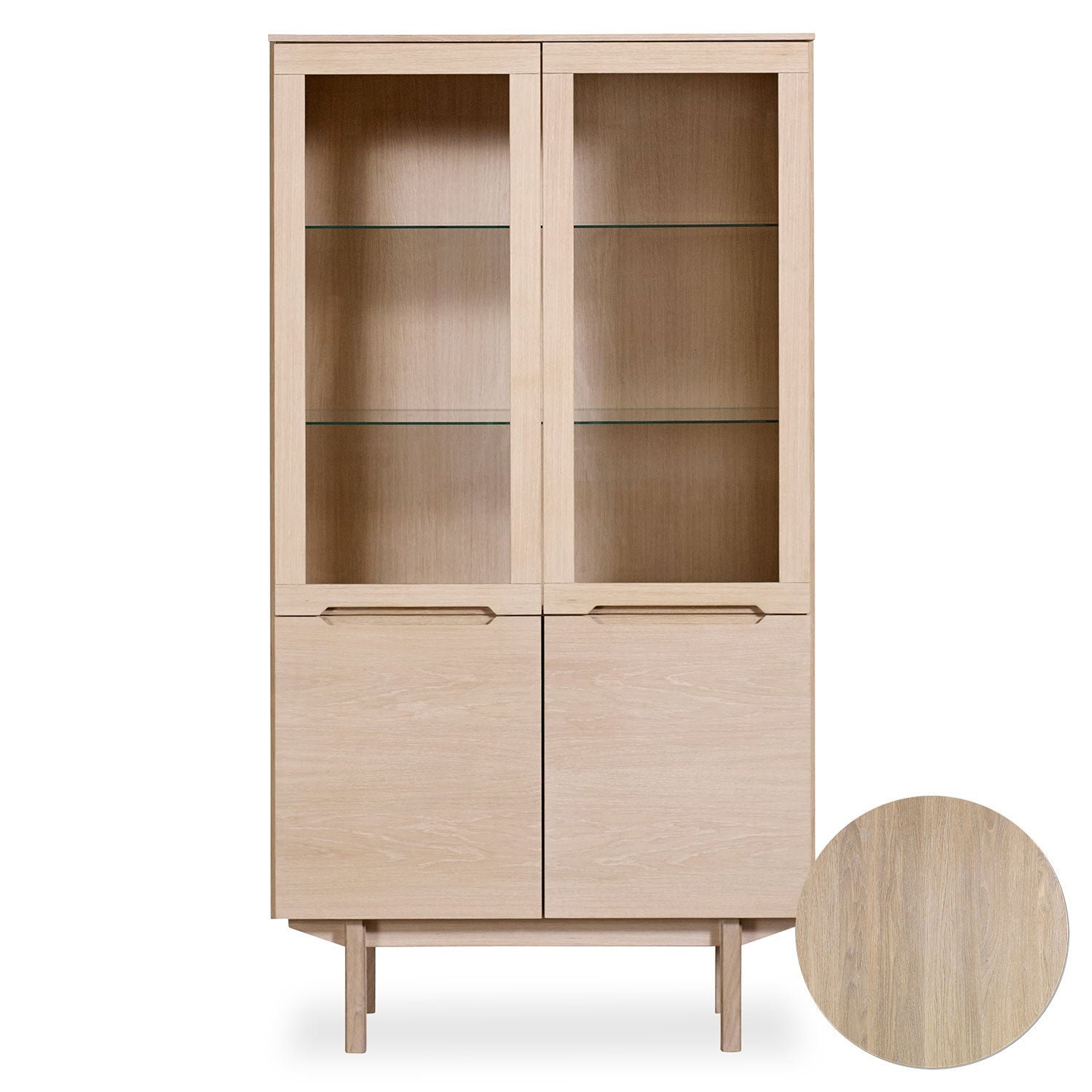 Skovby, Sm307 Vitrinskåp Ek Vitolja 98X41X182Cm