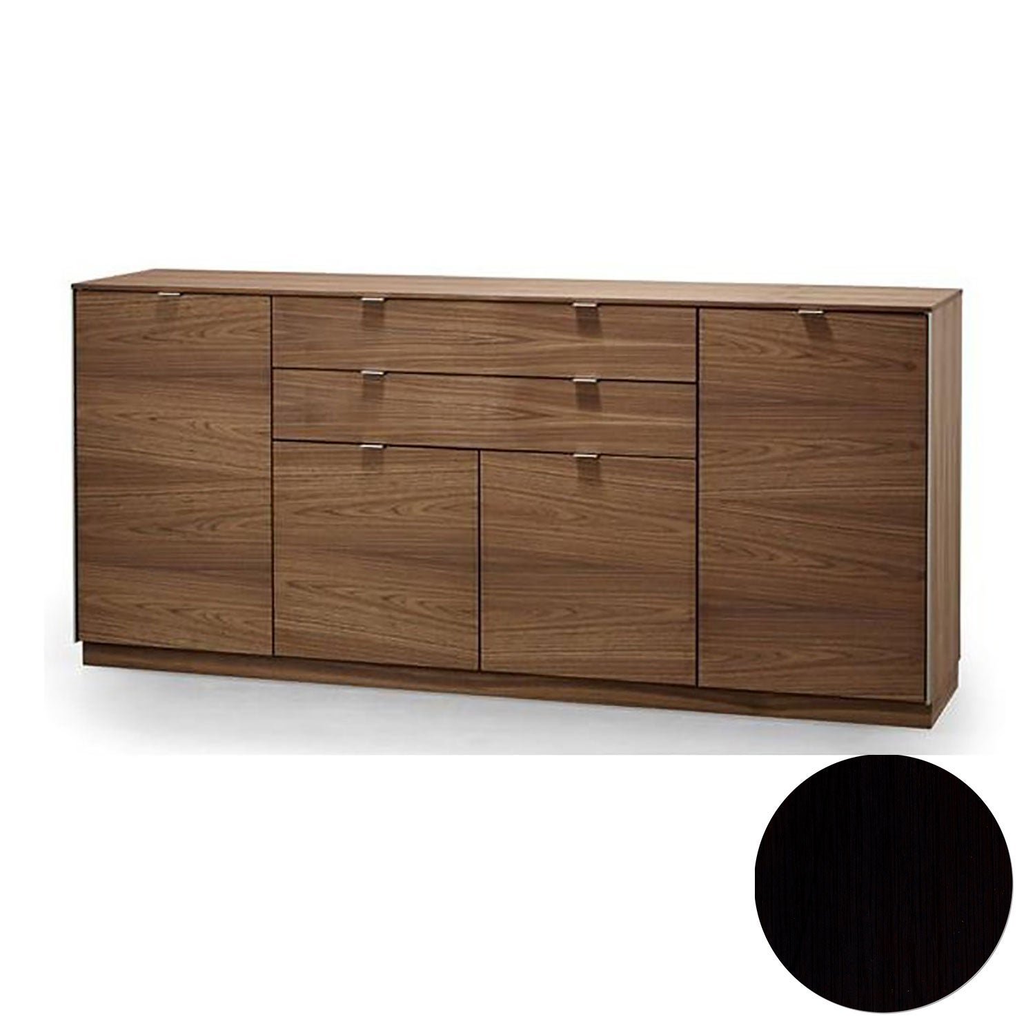 Skovby, Sm942 Skänk Svart Ek Lack 194X44X88Cm