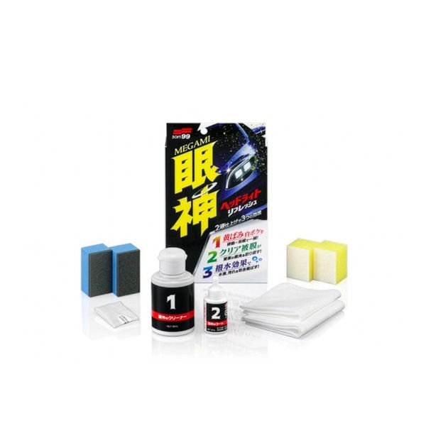 Poleringssats Strålkastare Soft99 Megami Headlight Refresh