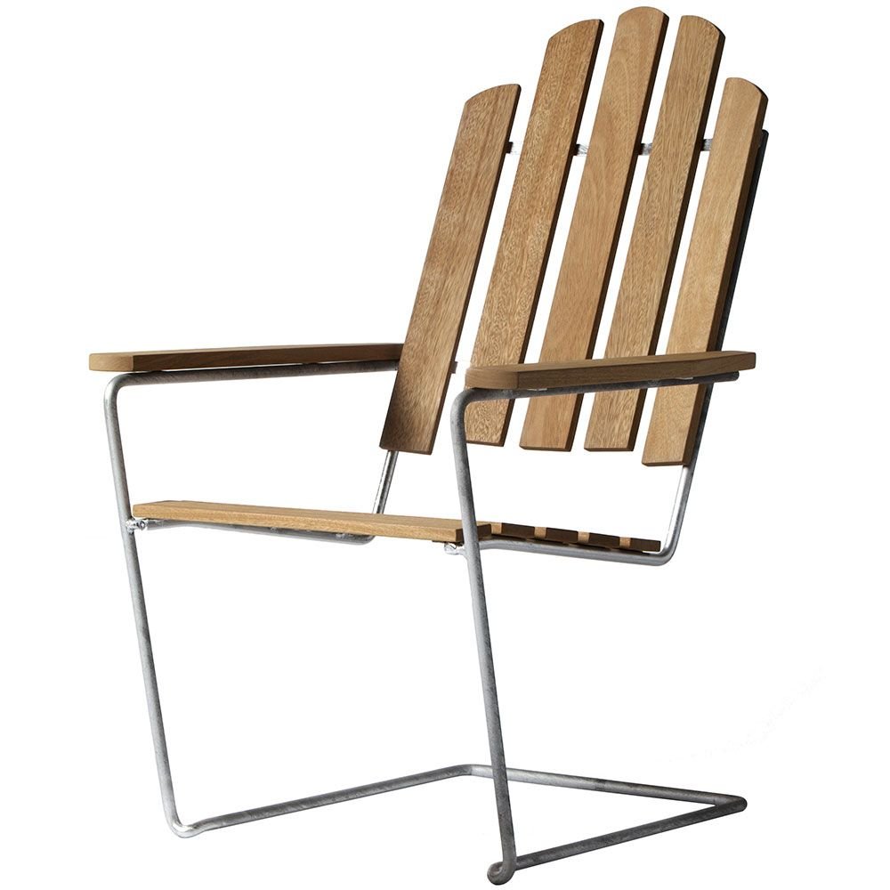 Grythyttan Stålmöbler, A3 solstol oljad ek / svart