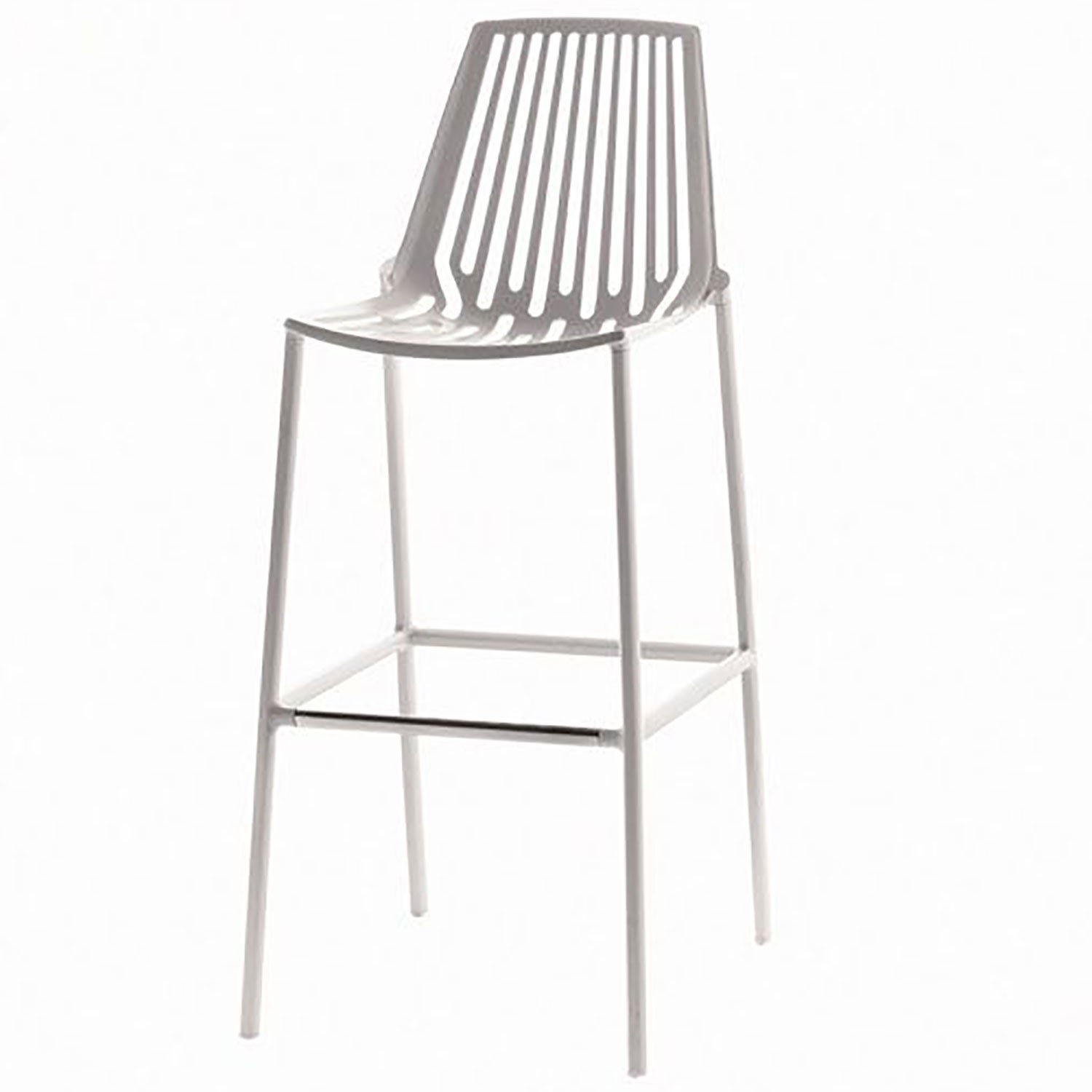 Fast, Rion barstol 65 cm med hög rygg White