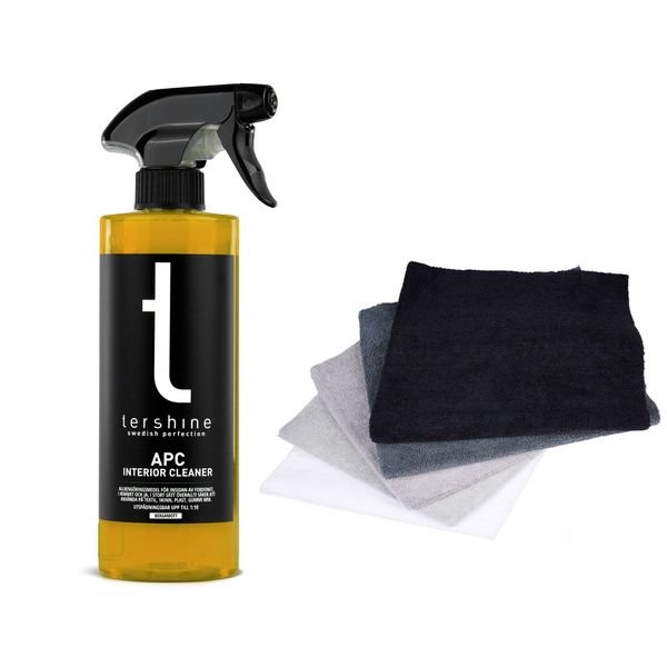 Allrengöring tershine APC Interior Cleaner Bergamott, 500 ml, 500 ml + 5 st Mikrofiberdukar