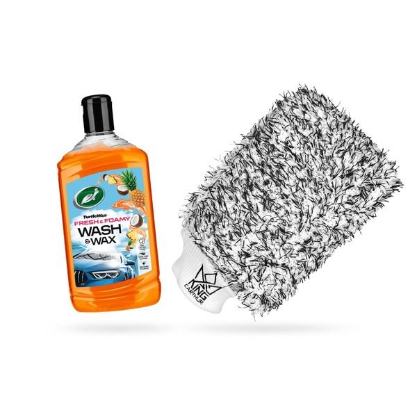 Bilschampo Turtle Wax Fresh&Foamy Shampoo, 500 ml + Wash mitt